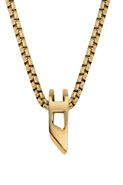 Pozlacený unisex náhrdelník z oceli DX1670710