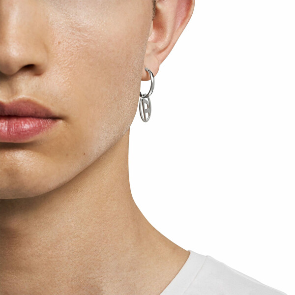 Single kruhová náušnice 2v1 D Logo DX1601040