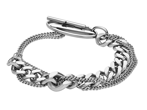 Výrazný dvojitý unisex náramek z oceli DX1550040