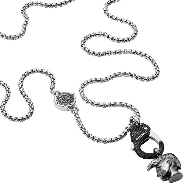 Stylový pánský náhrdelník s karabinou DX1148040