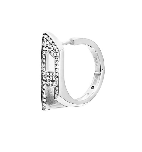 Třpytivá single náušnice z oceli DX1628040