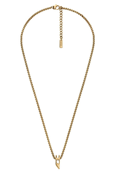 Pozlacený unisex náhrdelník z oceli DX1670710