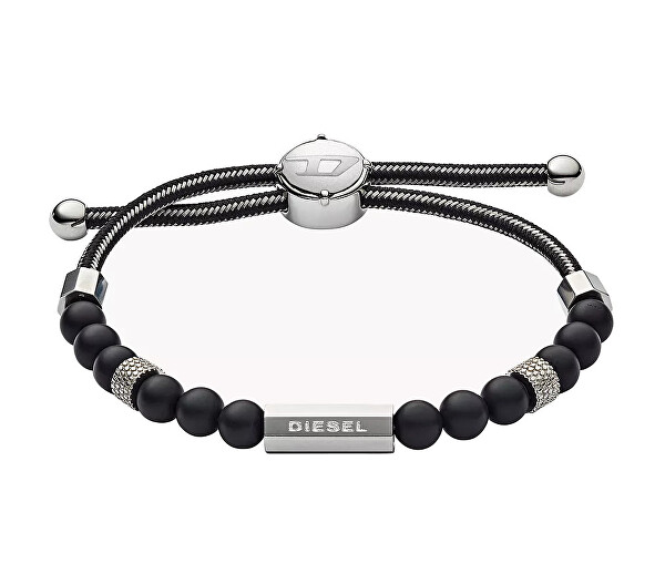 Bracciale tessile con perle di agata DX1151040