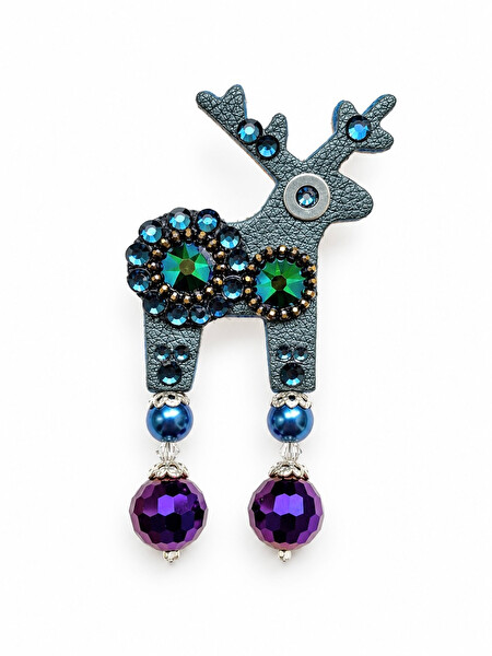 Szarvasos bross Blue Eye