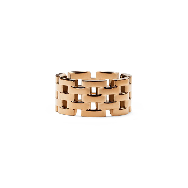 Designový bronzový prsten z oceli 5-Link DW0040097