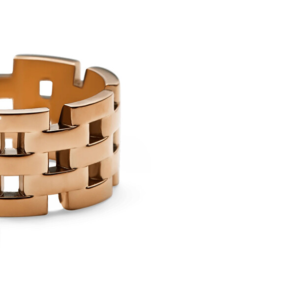Designový bronzový prsten z oceli 5-Link DW0040097