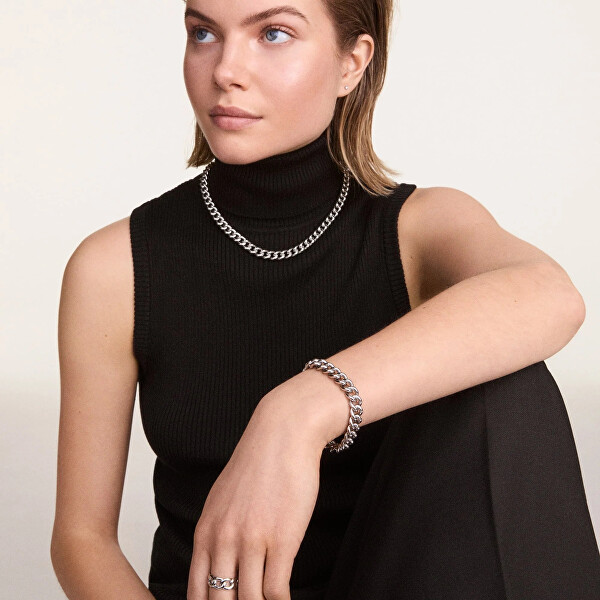 Elegantní ocelový prsten Chunky Chain DW0040084