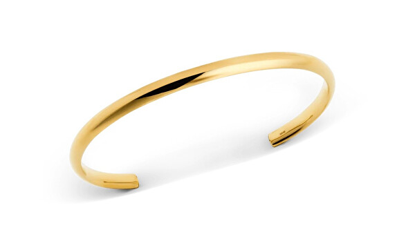 Elegantní otevřený náramek z pozlacené oceli Arch DW0040198