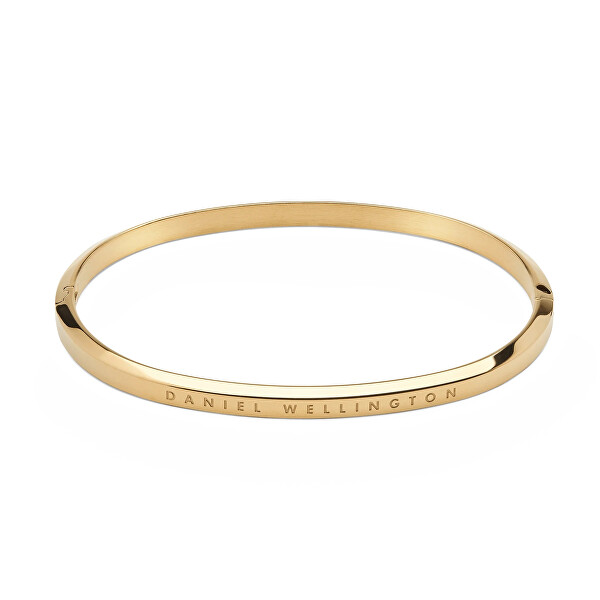 Elegantní pevný pozlacený náramek Classic DW004016