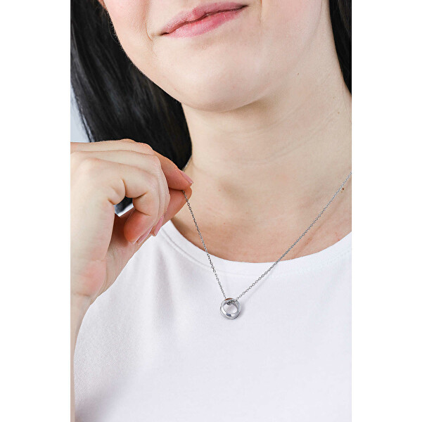 Fashion ocelový náhrdelník s kruhovým přívěskem Elan DW00400159