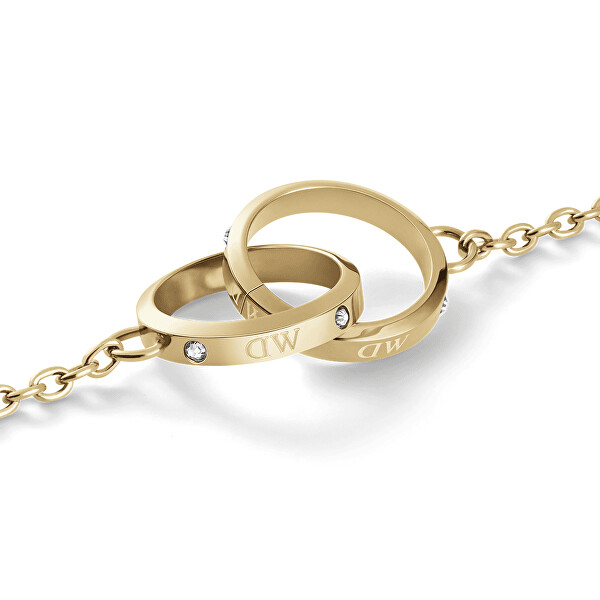Krásný pozlacený náhrdelník s krystaly Classic Lumine DW00400353