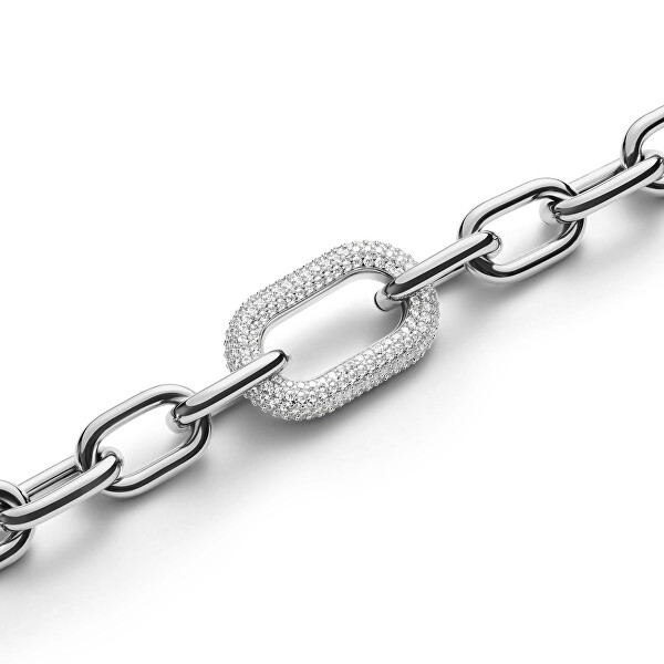 Luxusný oceľový náhrdelník s kryštálmi Crystal Link DW00400607