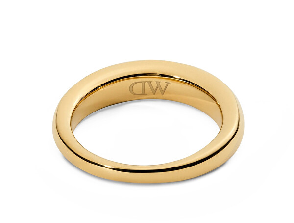 Minimalistický prsten z pozlacené oceli Flow DW00402039