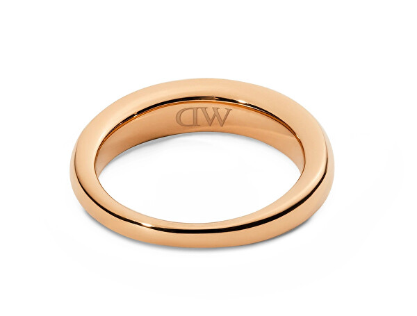 Minimalistický prsten z pozlacené oceli Flow DW00402040