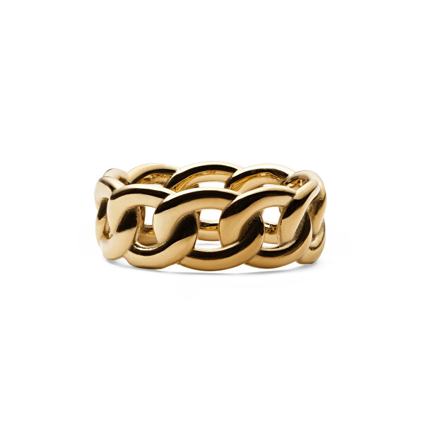 Moderní pozlacený prsten Chunky Chain DW004008