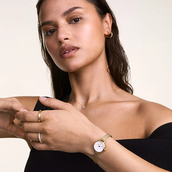 Nadčasový pozlacený náhrdelník znamení Kozoroh Crystal Zodiac DW00400928