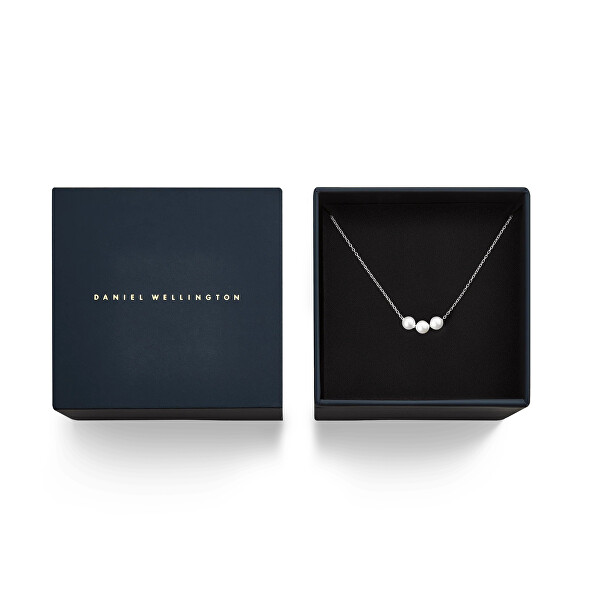Ocelový náhrdelník se Swarovski perlami Pearl Trio DW00402109