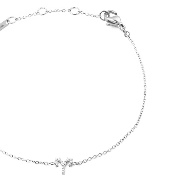 Ocelový řetízkový náramek znamení Beran Crystal Zodiac DW00400931