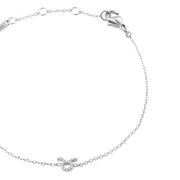 Ocelový řetízkový náramek znamení Býk Crystal Zodiac DW00400932