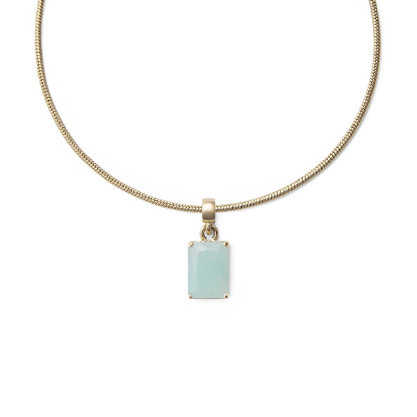 Okouzlující pozlacený přívěsek s amazonitem Charms DW00401473