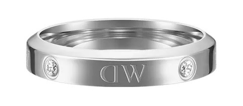 Originální ocelový prsten s krystaly Classic Lumine DW0040023