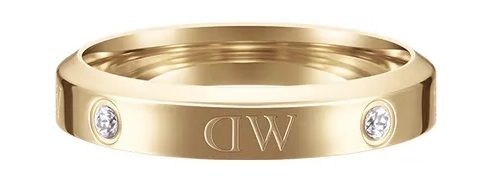 Original vergoldeter Ring Classic mit Kristallen DW0040028