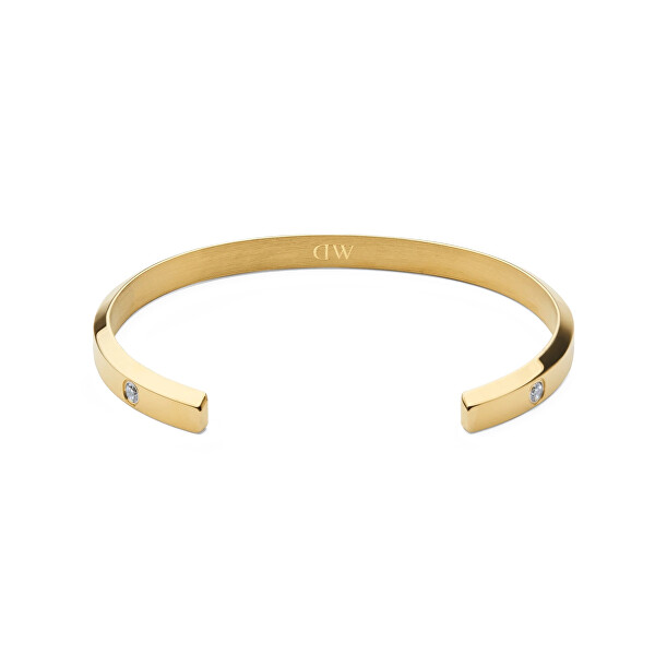 Otevřený pevný pozlacený náramek Classic Lumine DW004017