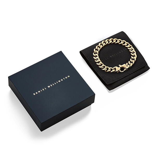 Pánský pozlacený náramek Ellipse Cuban Chain DW0040166