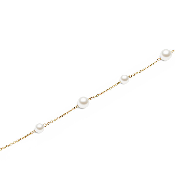 Pozlacený náramek s perlami Swarovski Pearl Step DW00402107