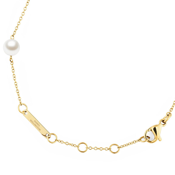 Pozlacený náramek s perlami Swarovski Pearl Step DW00402107