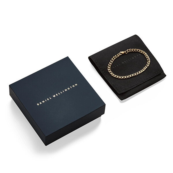 Pozlacený unisex náramek z oceli Ellipse DW00402096