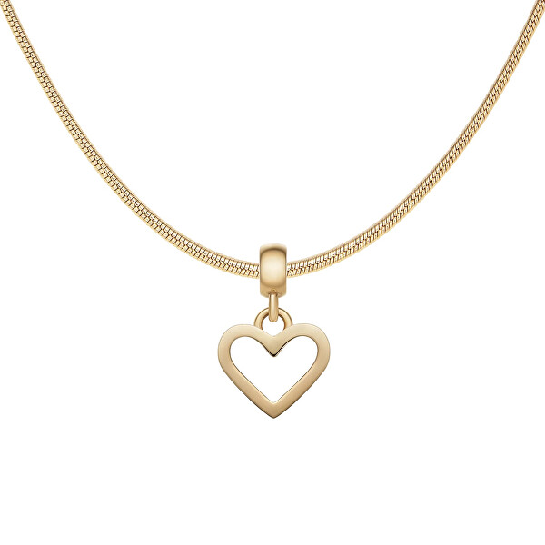 Srdíčkový přívěsek z pozlacené oceli Charms DW00400433