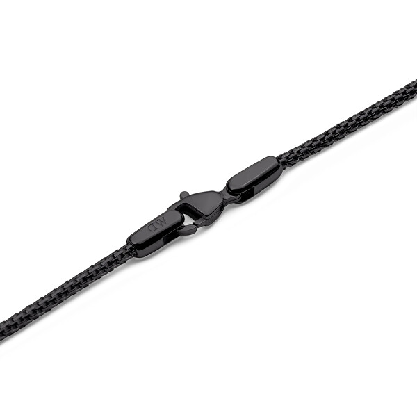 Stylový černý náhrdelník z oceli Tide Mesh DW00401105