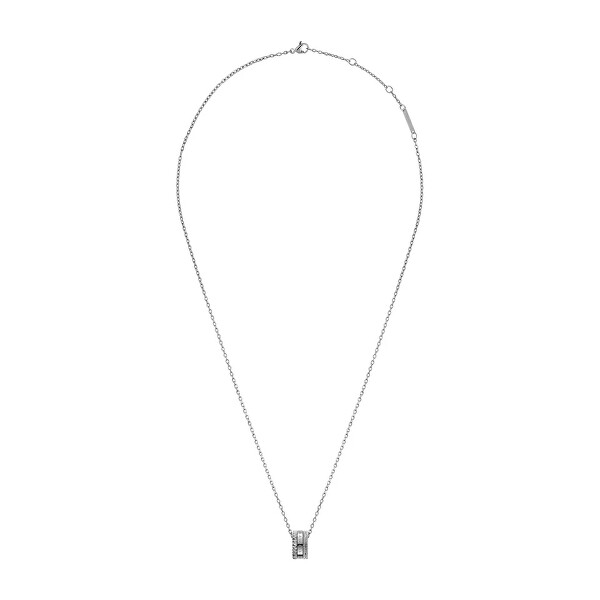 Štýlový oceľový náhrdelník s kruhovým príveskom Elevation DW00400195