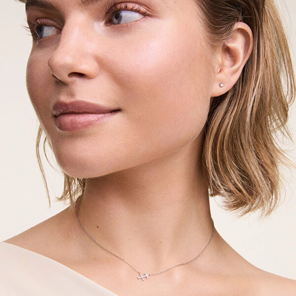 Stylový pozlacený náhrdelník znamení Střelec Crystal Zodiac DW00400927