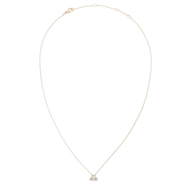 Stylový pozlacený náhrdelník znamení Váhy Crystal Zodiac DW00400925