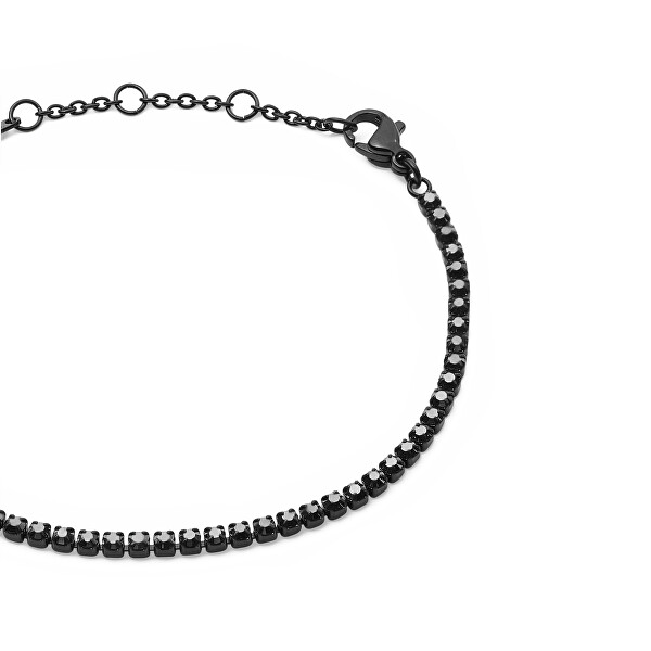 Bracciale scintillante con cristalli neri Classic Tennis DW00400810