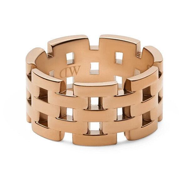 Designový bronzový prsten z oceli 5-Link DW0040097