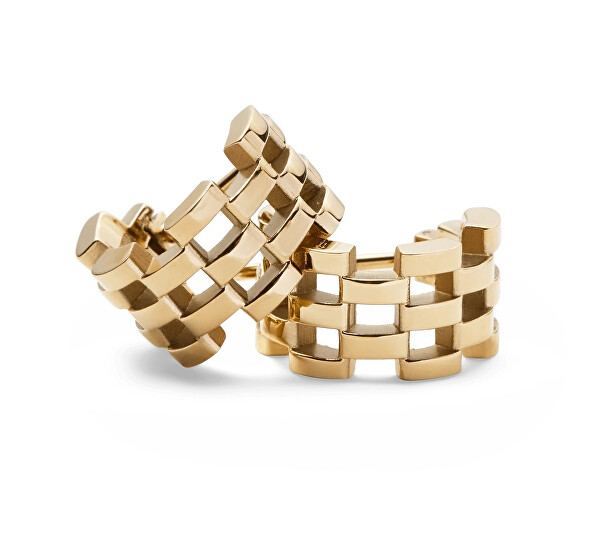 Stylové pozlacené náušnice 5-Link DW00400990