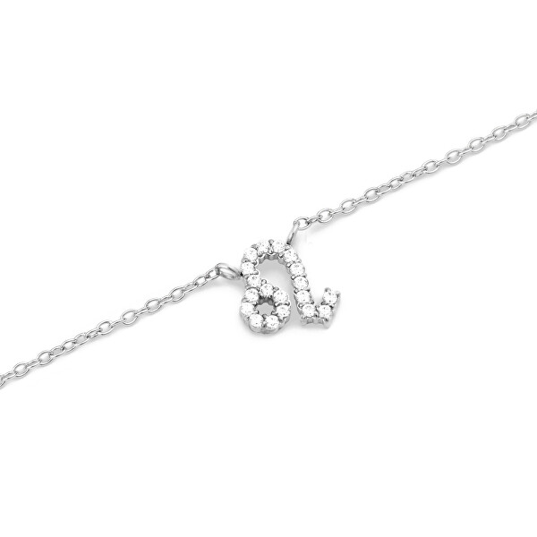 Nadčasový ocelový náhrdelník znamení Lev Crystal Zodiac DW00400947