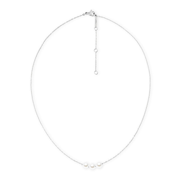 Ocelový náhrdelník se Swarovski perlami Pearl Trio DW00402109