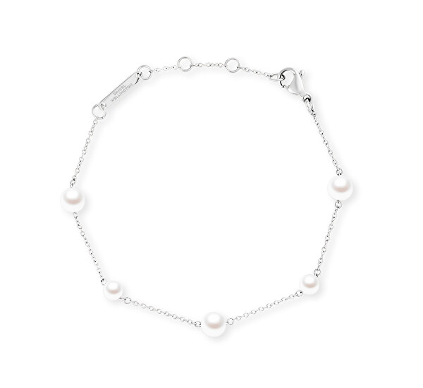 Ocelový náramek s perlami Swarovski Pearl Step DW00402106