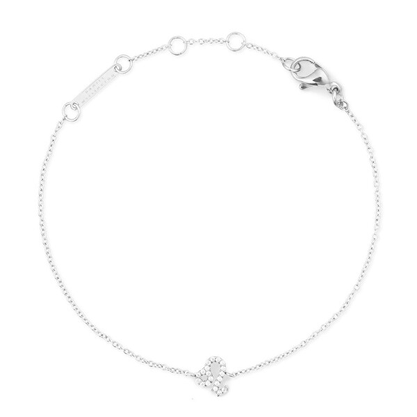 Ocelový řetízkový náramek znamení Lev Crystal Zodiac DW00400935