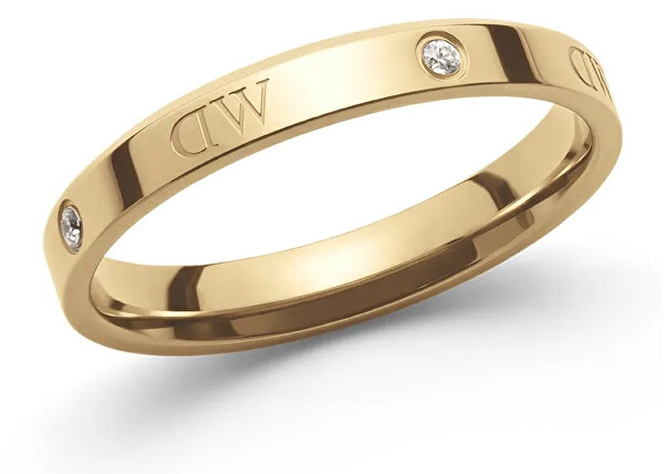 Original vergoldeter Ring Classic mit Kristallen DW0040028
