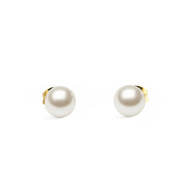 Pozlacené náušnice s perlou Swarovski Pearl DW00401955