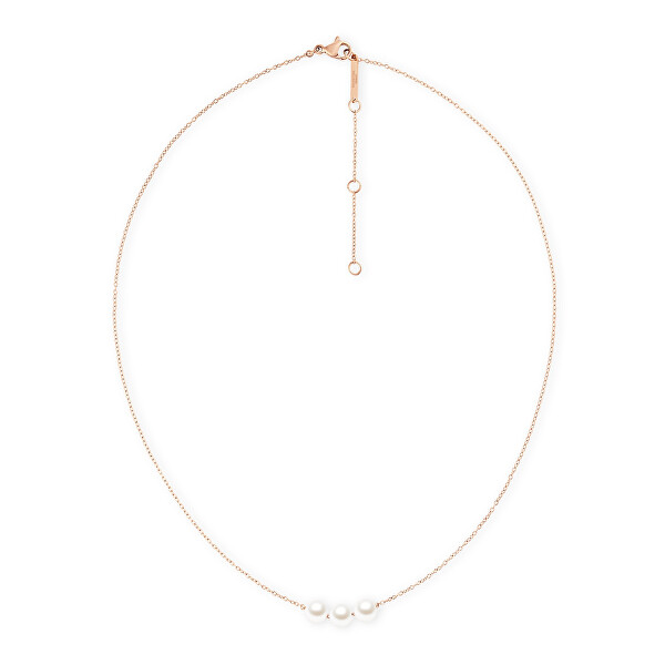 Pozlátený náhrdelník so Swarovski perlami Pearl Trio DW00402111