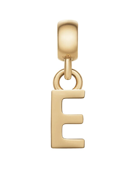 Pozlacený přívěsek písmeno "E" Charms DW00400488