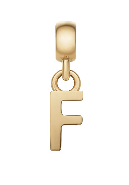 Pozlacený přívěsek písmeno "F" Charms DW00400489