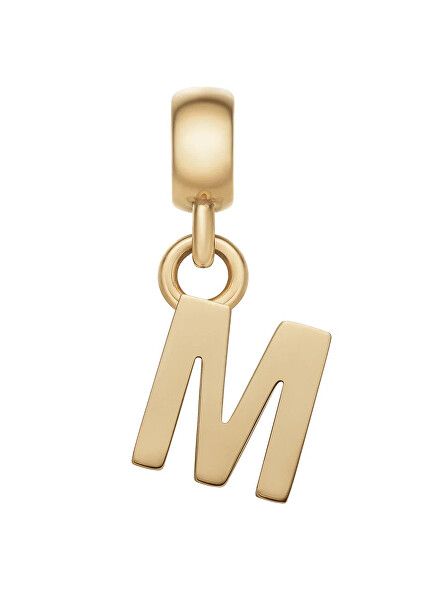 Pozlacený přívěsek písmeno "M" Charms DW00400496