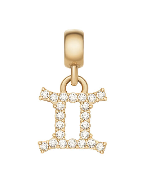 Pozlacený přívěsek s krystaly Blíženci Crystal Zodiac DW00400758